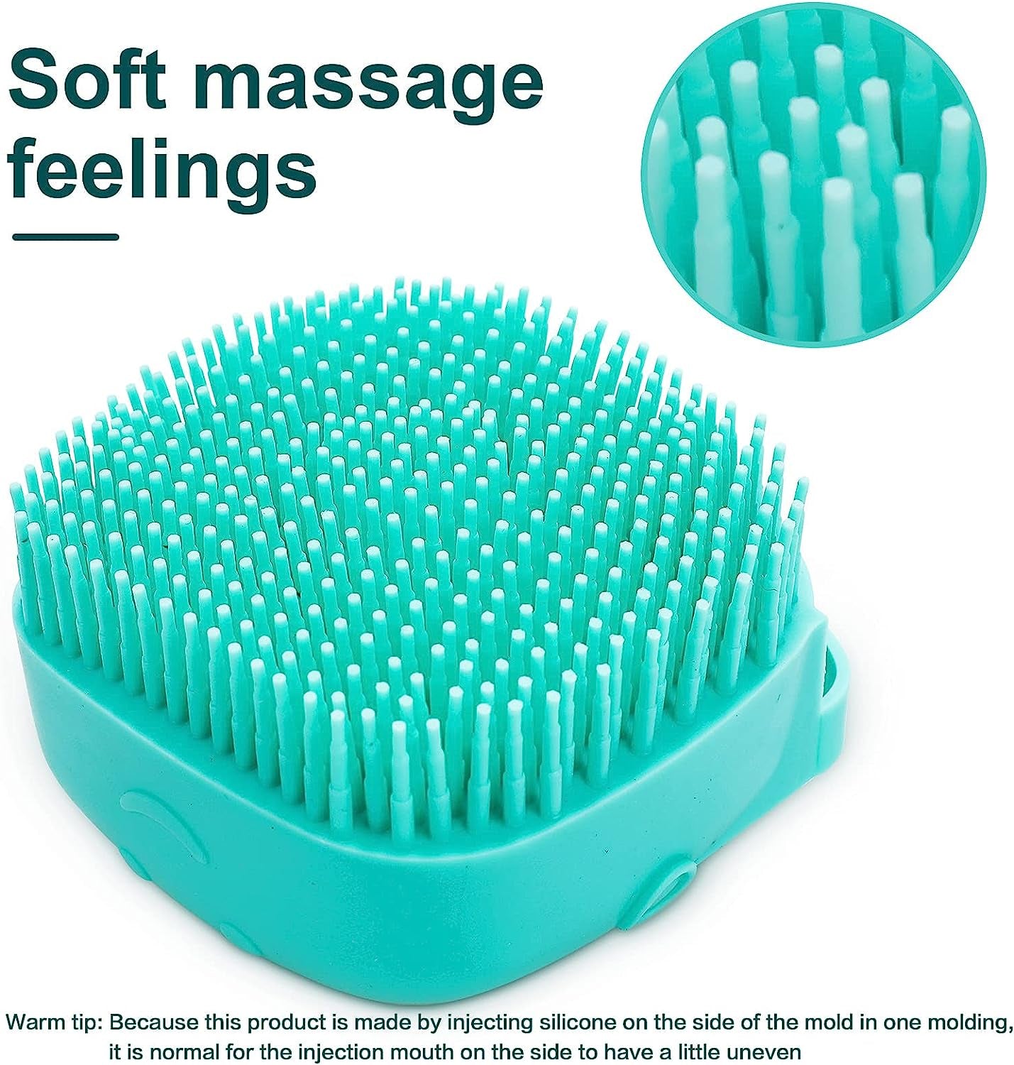 Pet Bath Brush with Shampoo Dispenser - Soft Silicone Grooming Brush for Dogs and Cats